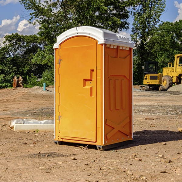 how often are the portable restrooms cleaned and serviced during a rental period in Stanwood